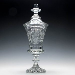 Monumental Lidded Glass Pokal c1880