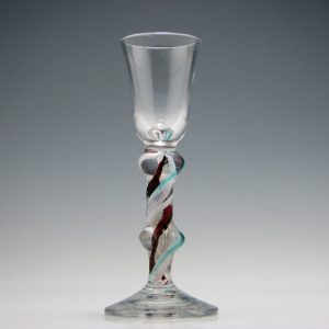 18th Century Colour Twist Wine Glass ( Was Stolen)