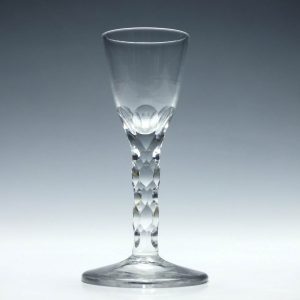 18th Century Facet Cut Wine Glass c1770
