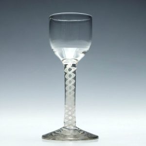 18th Century Opaque Twist Wine Glass c1760