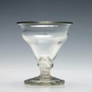 Georgian Opaque Twist Sweetmeat Glass c1760
