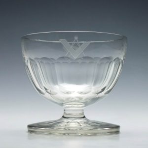 Masonic Engraved Pedestal Sweetmeat Dish c1900