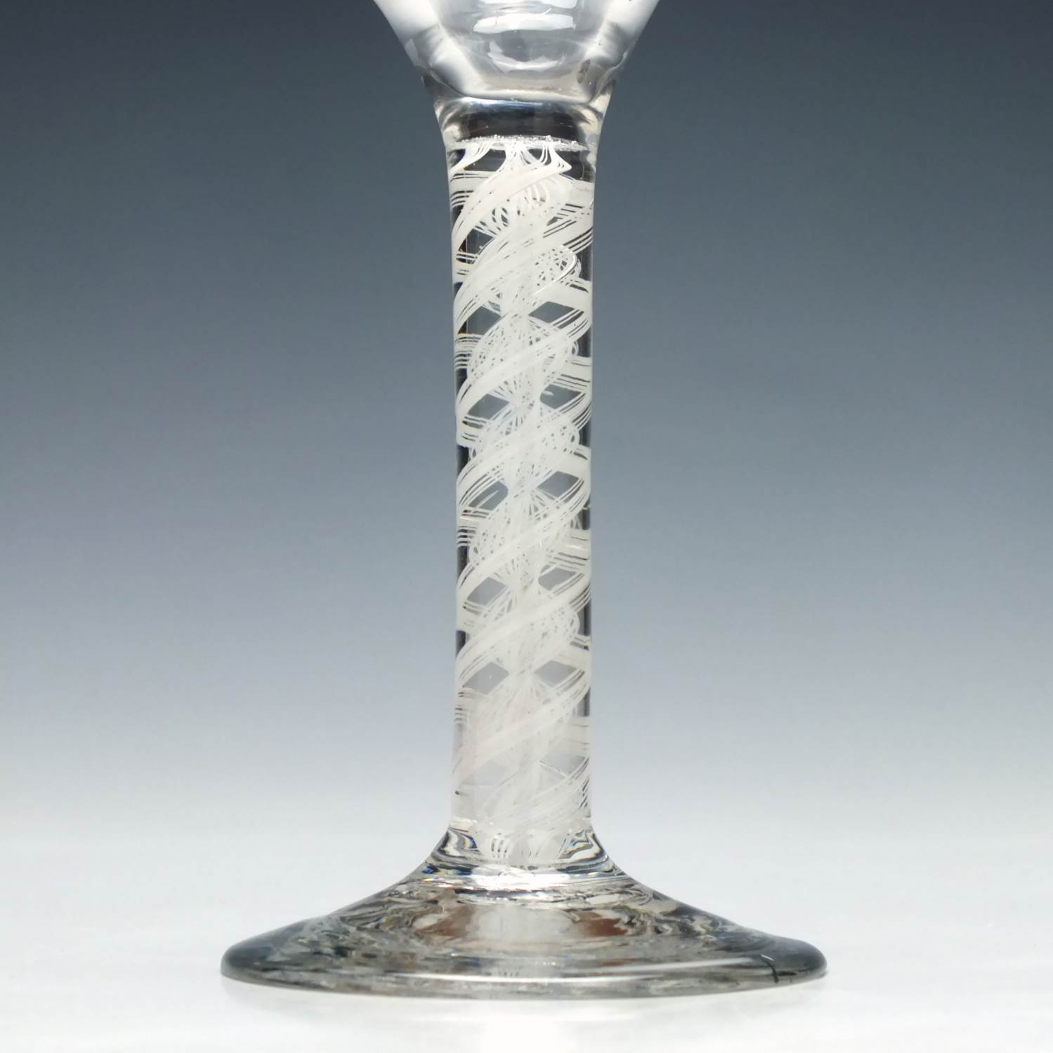 Beilby Enamelled Opaque Twist Cordial c1765 - Image 4