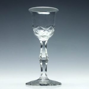 18th Century Facet Cut Wine Glass c1790