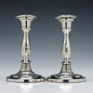 Pair of Silver Candlesticks London 1893