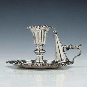 Early Victorian Silver Chamberstick Sheffield 1840