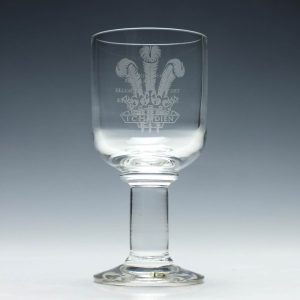 Dartington Commemorative Glass Goblet c1981
