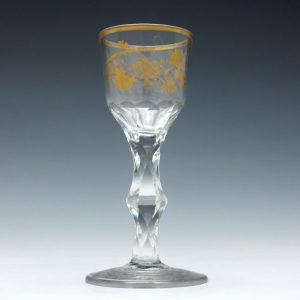 James Giles Gilded Wine Glass c1770