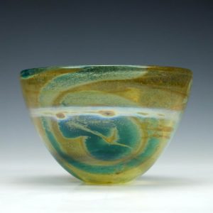 Early Mdina Swirl Pattern Glass Vase c1970