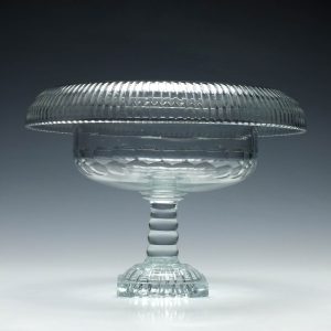 Irish Cut Glass Standing Bowl c1820