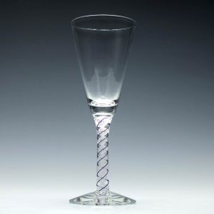 An Amethyst and White ColourTwist Wine Goblet