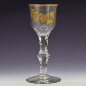 James Giles Gilded Wine Glass c1770