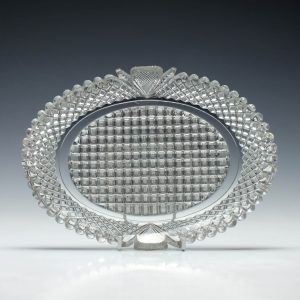 Georgian Cut Glass Oval Dish c1830