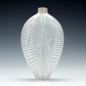 19th Century Nailsea Glass Flask c1840
