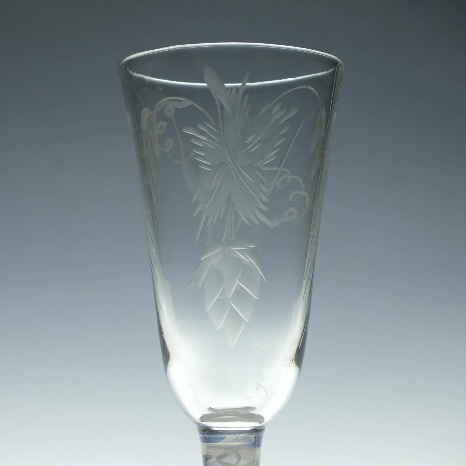 Engraved Georgian Opaque Twist Ale Glass c1760 - Image 2