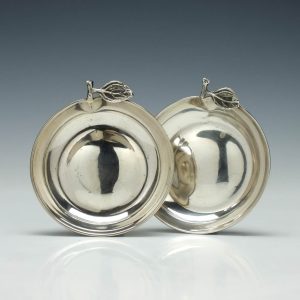 Pair of Egyptian Silver Wine Tasters Cairo 1946
