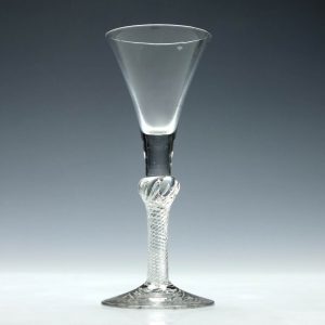 Georgian Composite Stem Wine Glass c1750