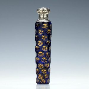 Gilded Victorian Perfume Bottle c1870