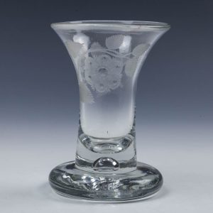 A German Engraved Firing Glass c1800
