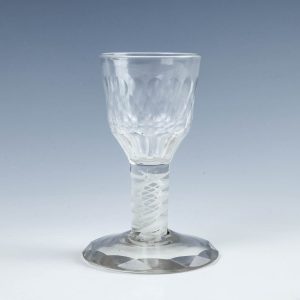 Georgian Opaque Twist Firing Glass c1760