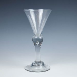 A Baluster Wine glass c1720