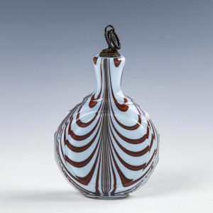 RESEREVED- Victorian Baby Blue and Damask Red Snuff Bottle c1870