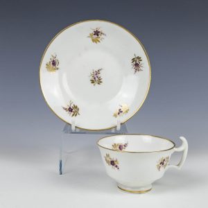 Swansea Porcelain Teacup and Saucer c1815