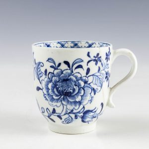 Lowestoft Blue and White Coffee Cup c1787