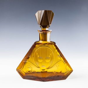 Engraved Art Deco Decanter c1930
