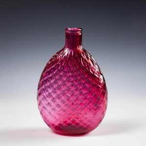 Victorian Quilt Moulded Flask c1870