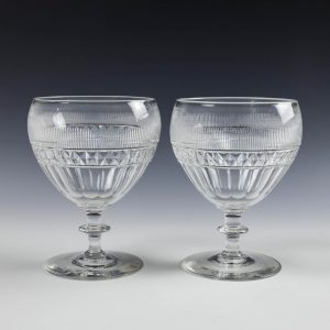Pair Georgian Cut Glass Rummers c1825