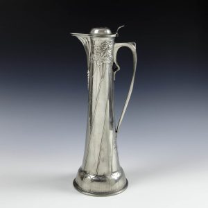 Cast Pewter Art Nouveau Claret Jug For Liberty c1900