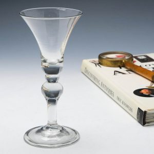 A Baluster Wine Glass c1730