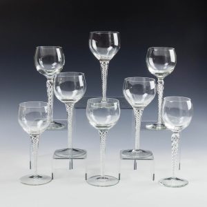 Eight Vintage Air Twist Wine Glasses