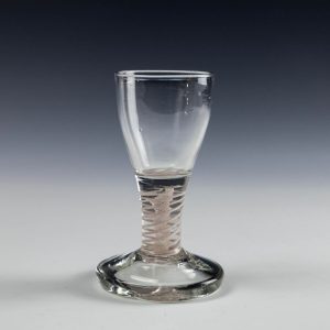 Opaque Twist Stem Firing Glass c1770