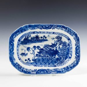 Caughley Willow Nankin Pattern Dish c1780