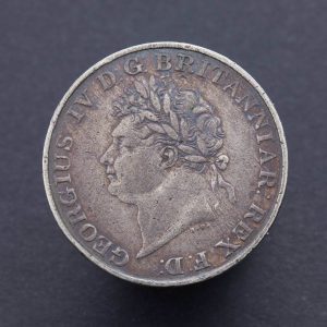 Rare Ceylon George IV 1821 Silver Rix Dollar