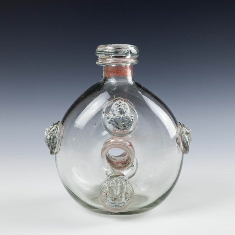 Rare French Annular Flask
