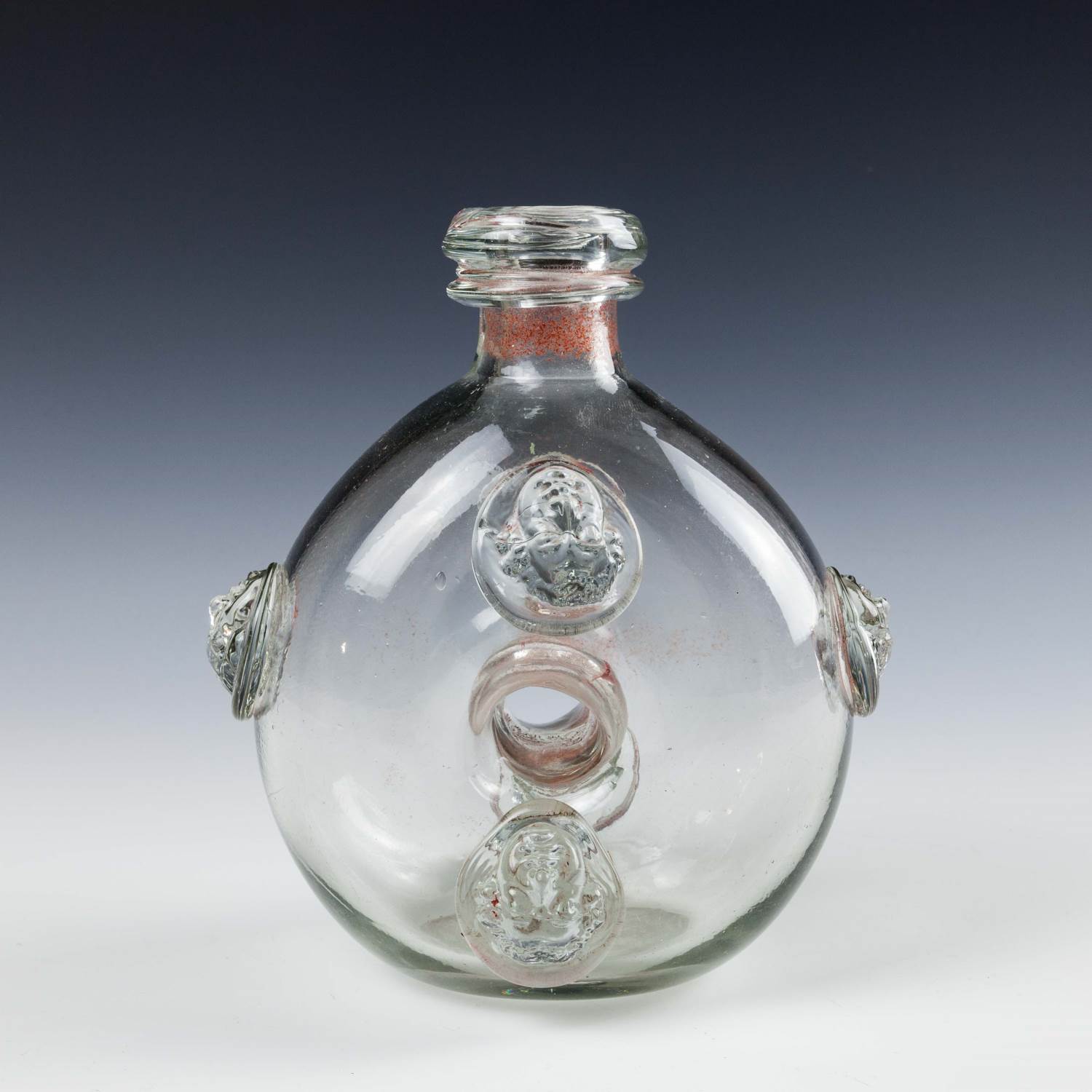 Rare French Annular Flask