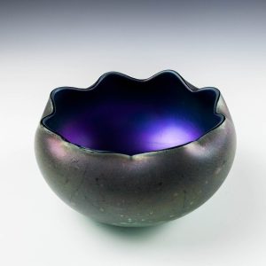 A Loetz Glass Iridescent Bowl c1905