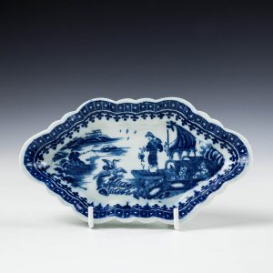 Caughley Porcelain Fisherman Pattern Spoon Tray c1790