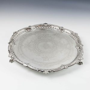 A Sterling Silver Salver Sheffield 1890