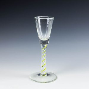 A Stunning Mike Hunter Three Colour  Mixed Twist Wine Glass