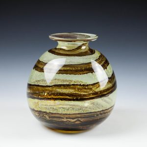 A Tortoiseshell Globe Vase Isle Of Wight Studio c1975