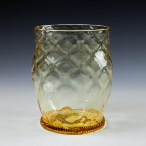 James Powell & Sons Whitefriars  Woodchester Diamond Moulded Vase by Harry Powell  c1918