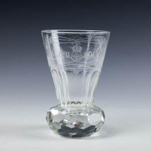 A Masonic Engraved Firing Glass