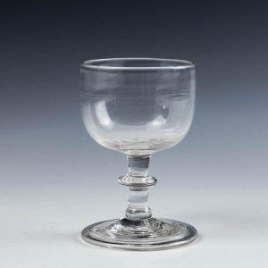Georgian Folded Foot Dram Glass c1745