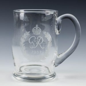 George VI Coronation Glass Tankard 1937