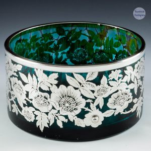 A Laugharne Hallmarked Silver Overlay Bowl 1996