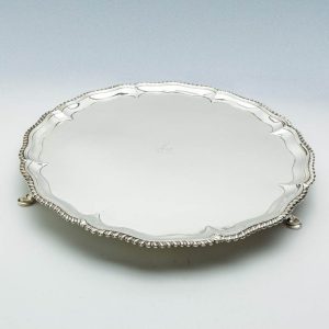 A Large Sterling Silver Salver London 1767